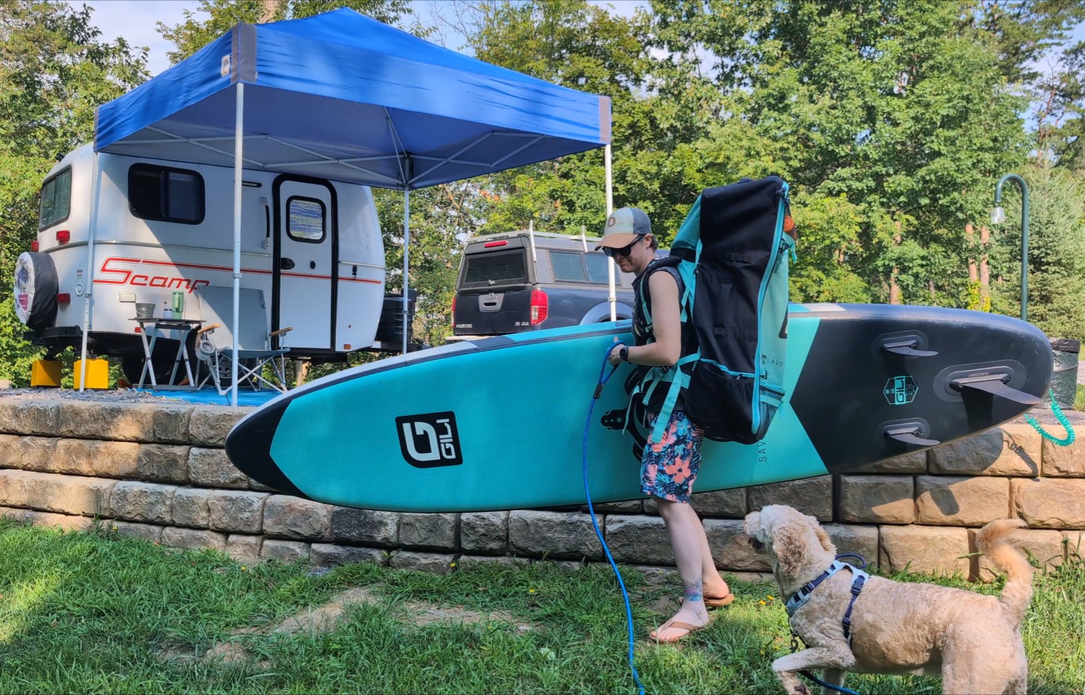 Escaping the Noise: A Cozy Weekend of Scamp Camping with My Goldendoodle
